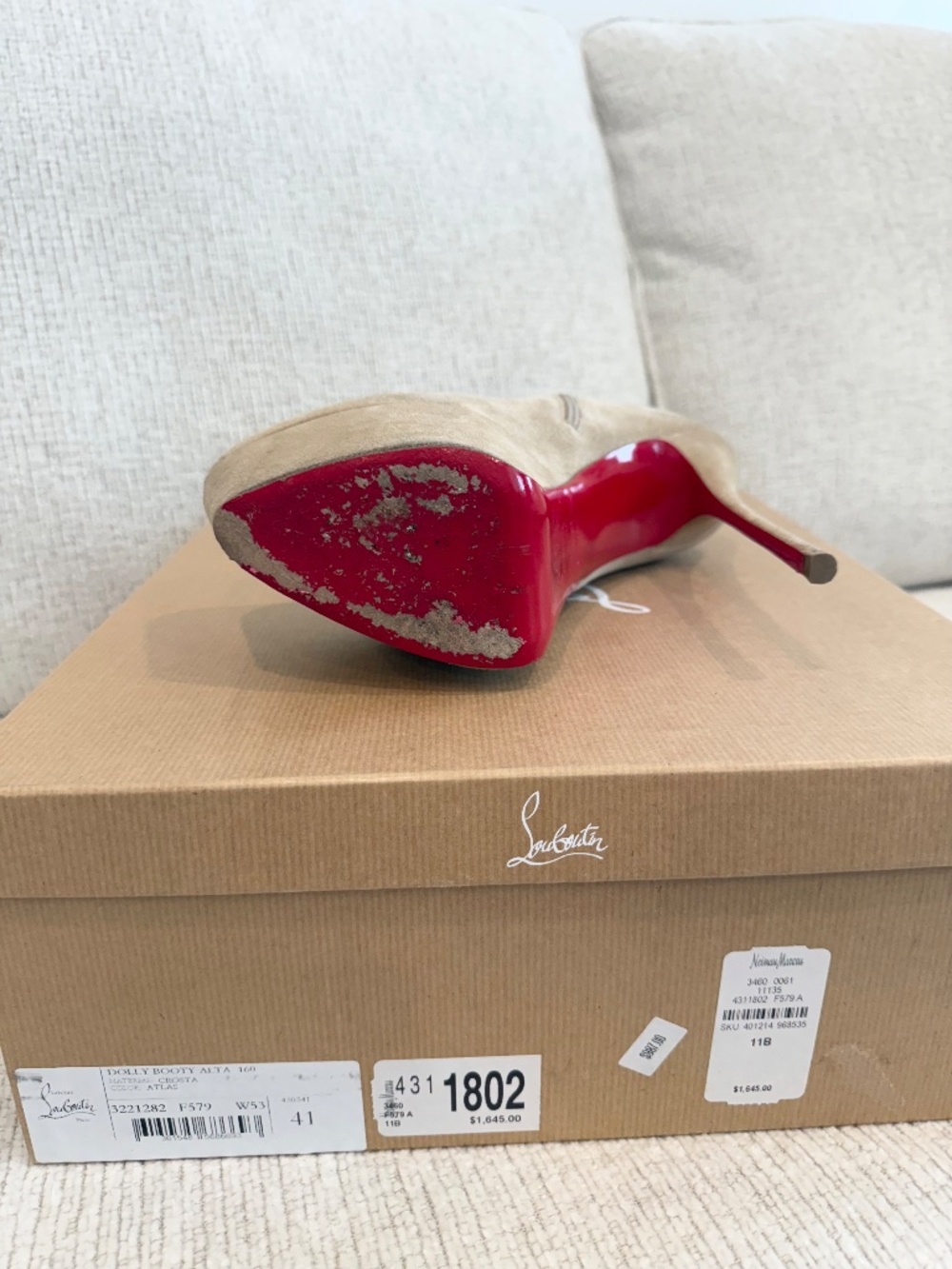 Louboutin Dolly Booty ( Tan ) - Picture 13 of 13